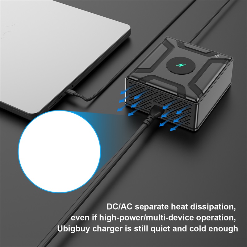 Bikkon GaN 260W USB Charging Station With Magnetic Wireless Charging