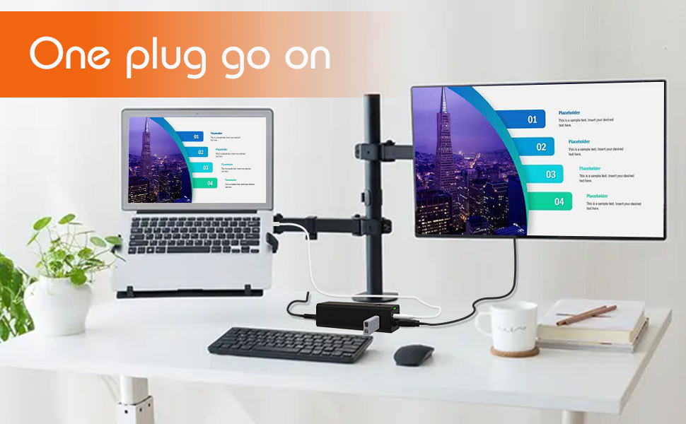 Bikkon 100W 8 Ports Desktop USB-C Docking Station