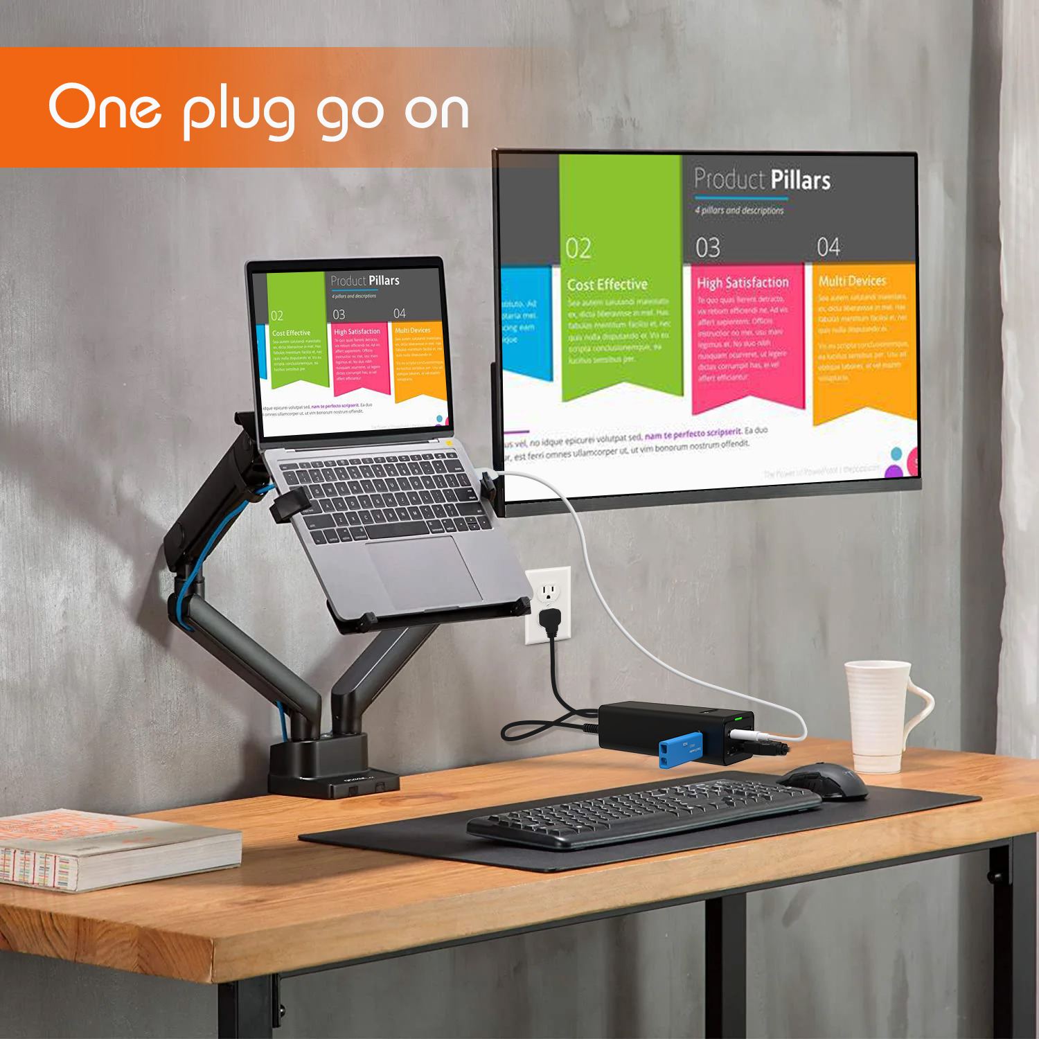 Bikkon 100W 8 Ports Desktop USB-C Docking Station