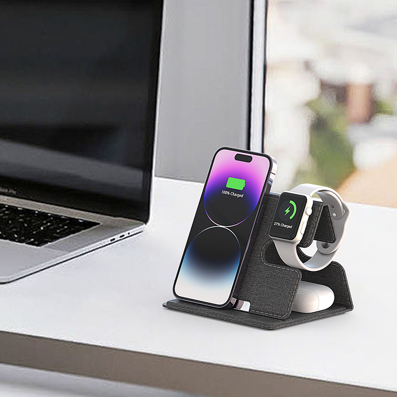 Bikkon 3-in-1 Charging Stand Magnetic Wireless Charger 15W