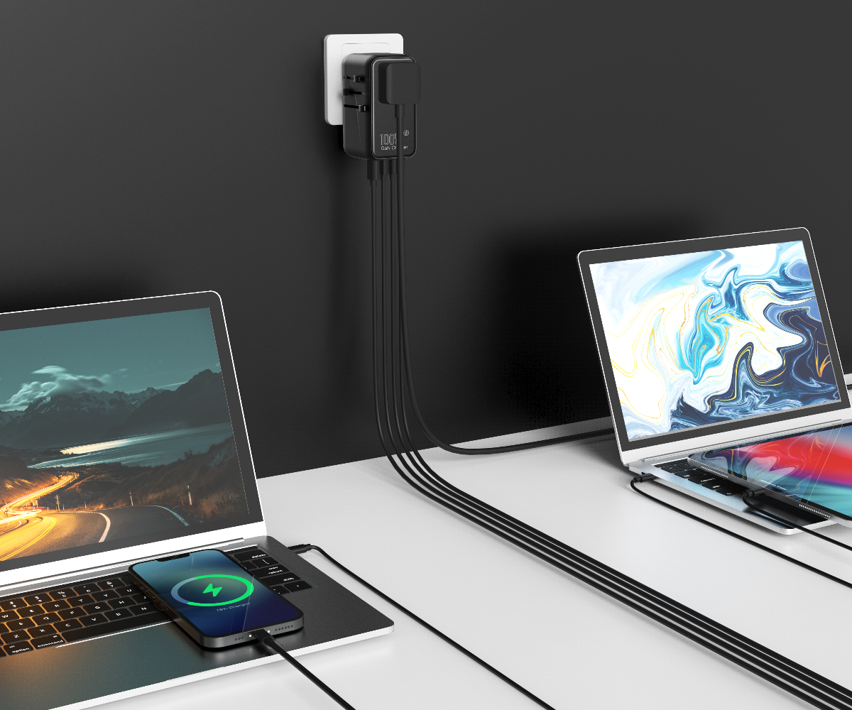 Bikkon GaN 100W 4 Ports Universal Travel Charger