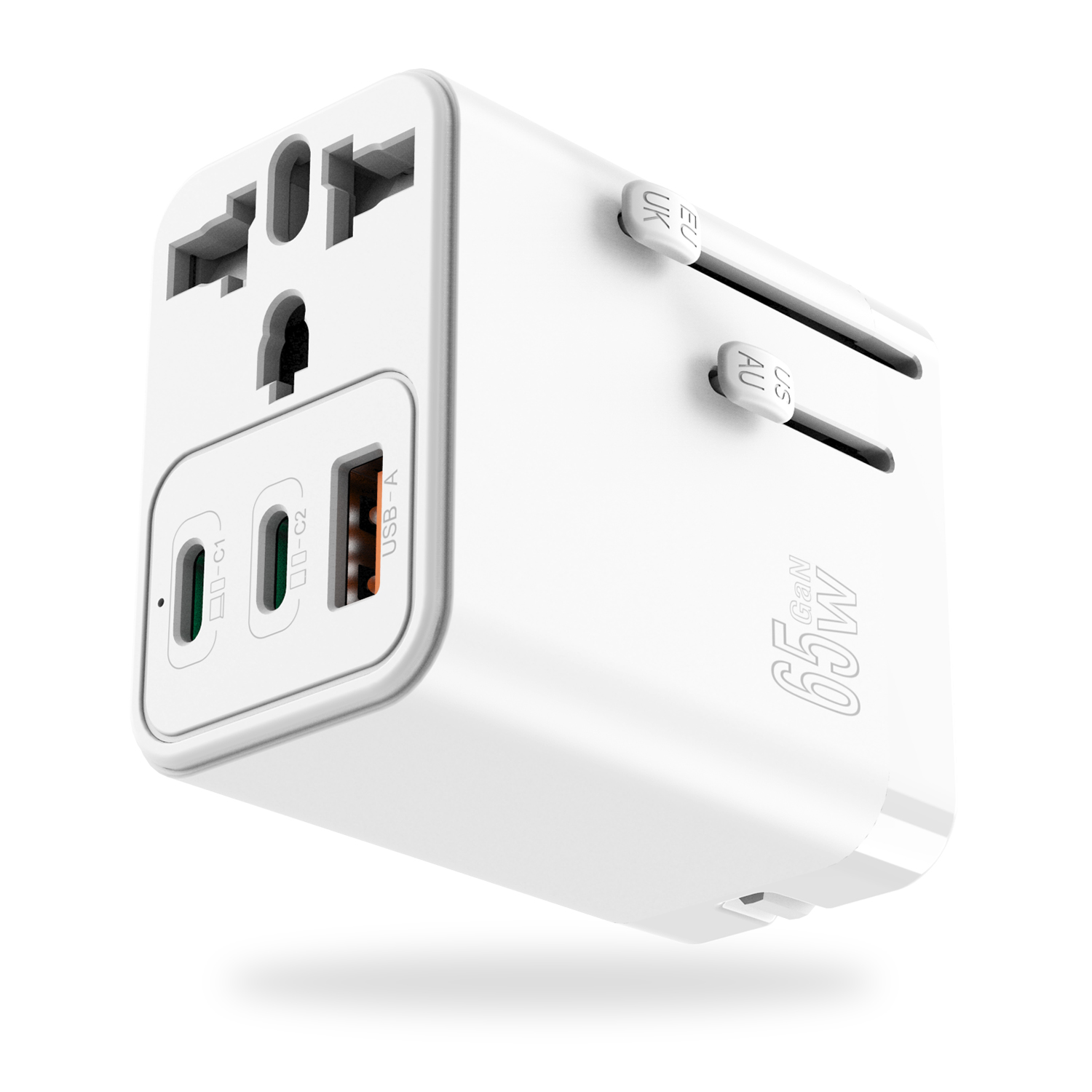 Bikkon 3 Ports 65W GaN Charger Travel Adaptor