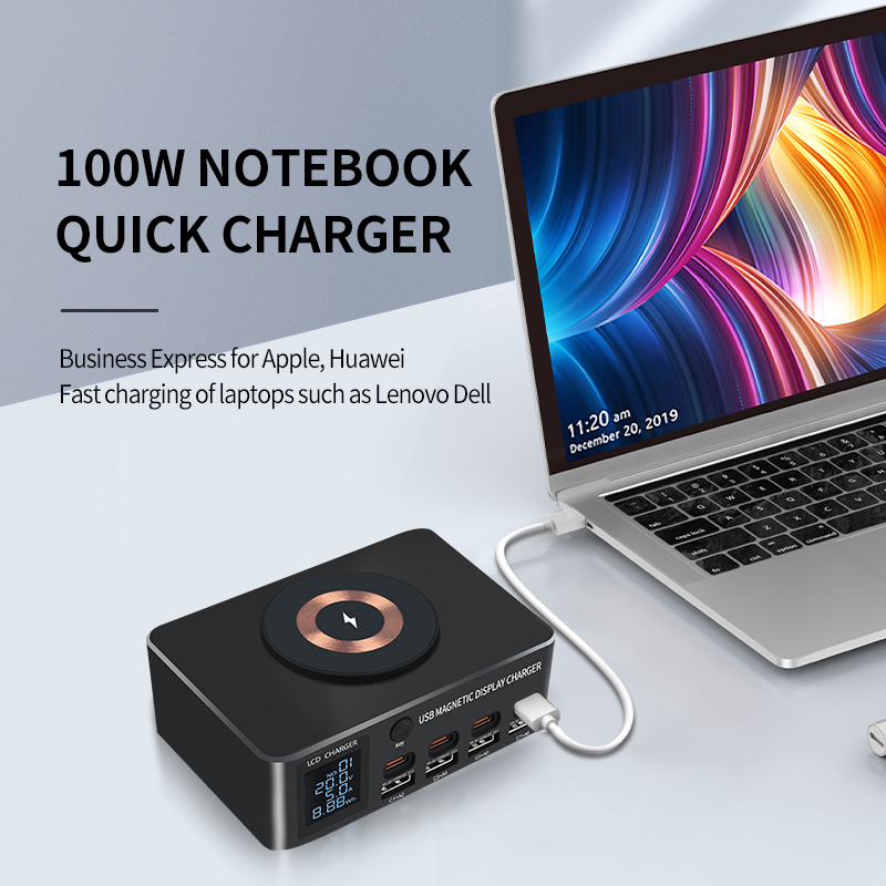 Bikkon 140W Desktop Power Strip With Wireless Charging