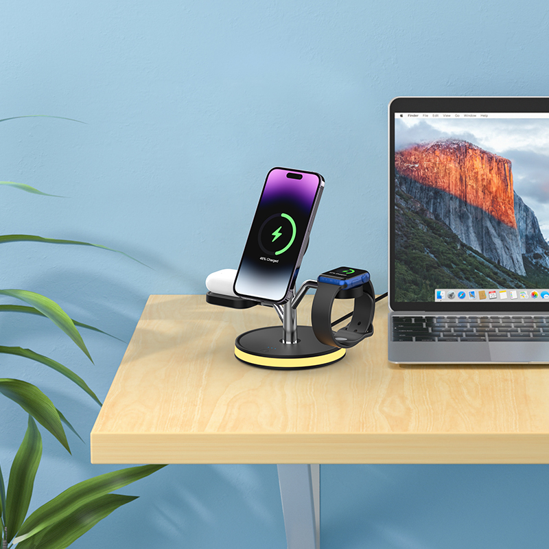 Bikkon 4-in-1 Magnetic Wireless Charging Station For iPhone
