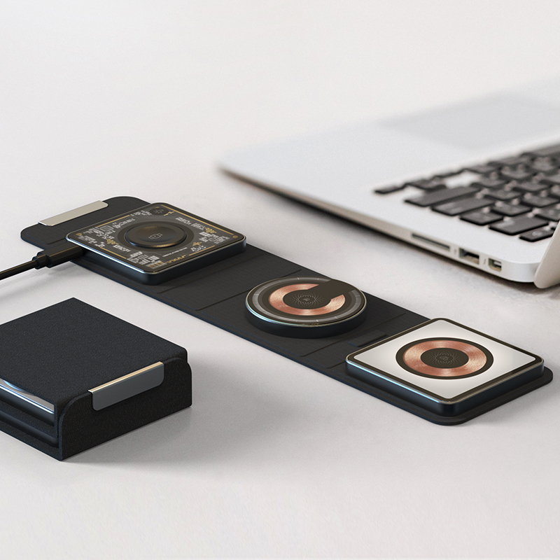 Bikkon 3-in-1 Foldable Magnetic Wireless Charger 15W