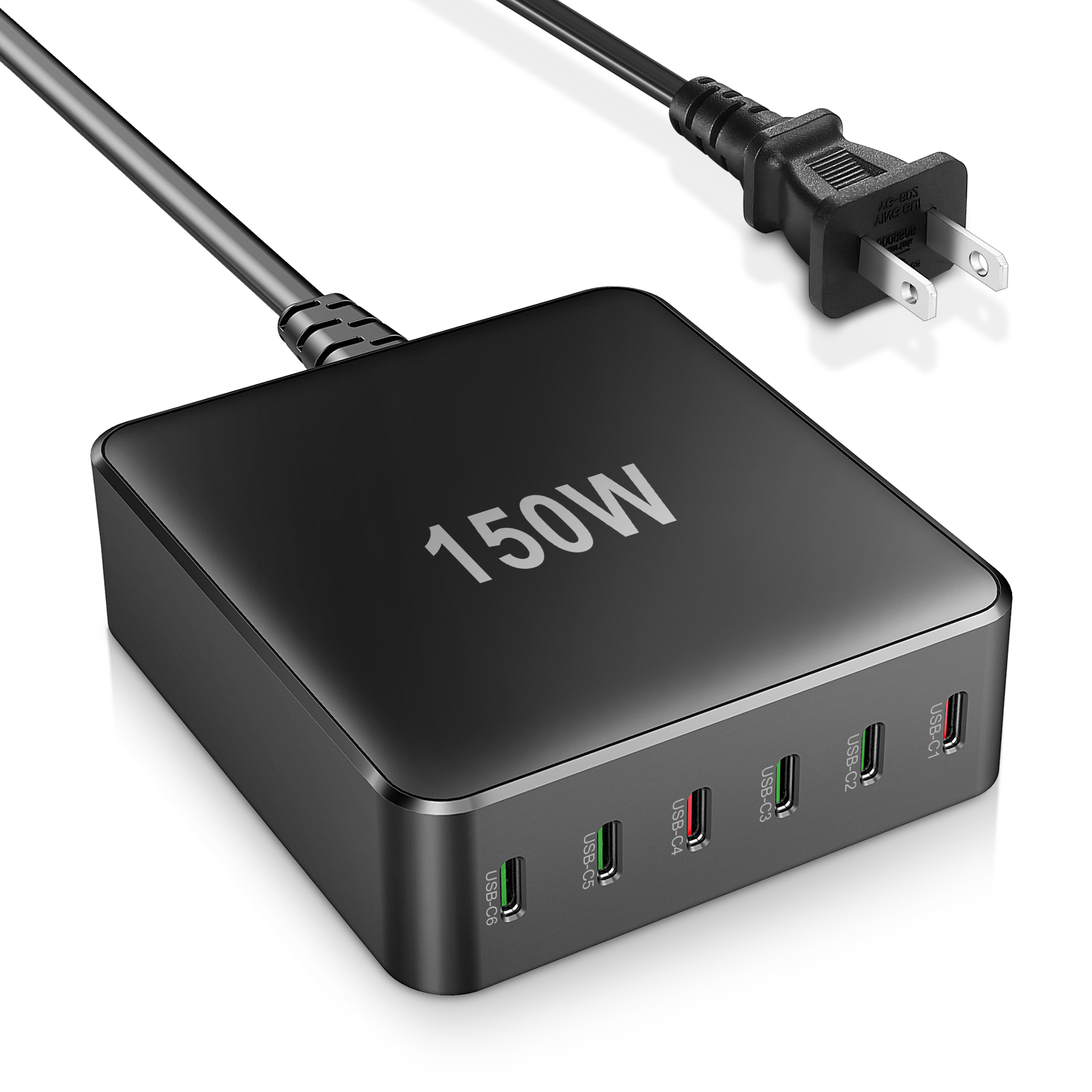 Bikkon 150W 6 USB-C Ports GaN Desktop Charger