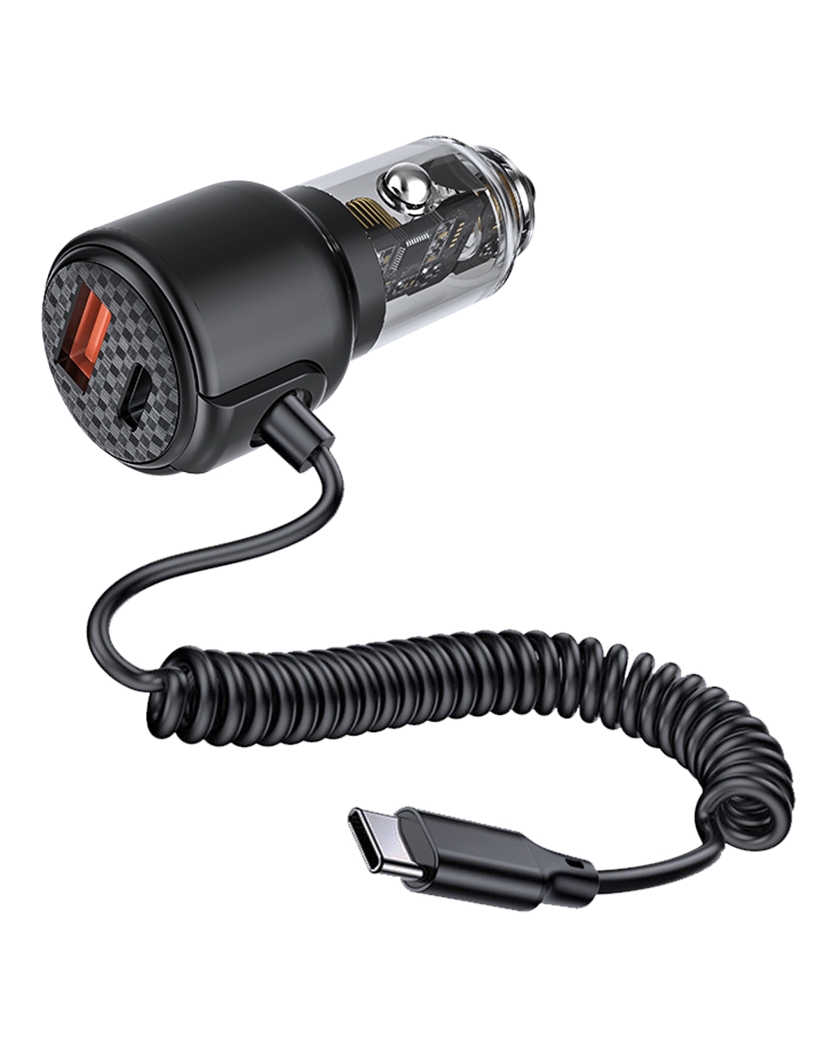 Bikkon 110W Dual Ports Car Charger With USB C Cable