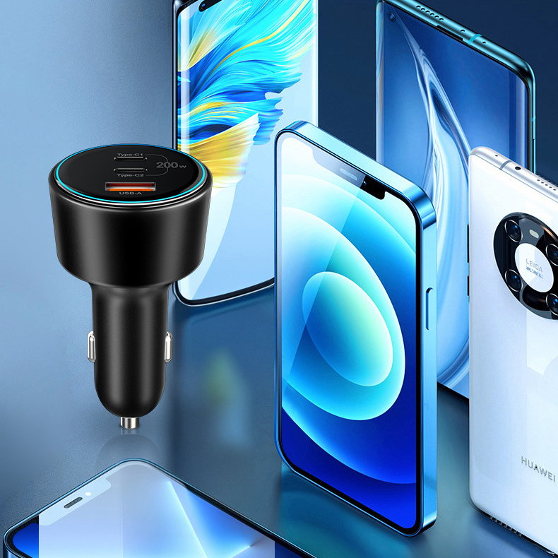 Bikkon 200W 3 Ports Fast Charging Car Charger For Laptop