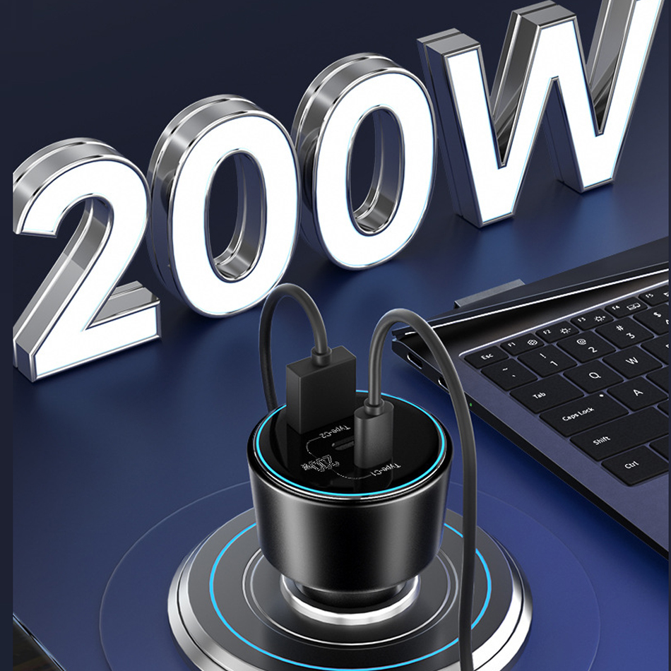Bikkon 200W 3 Ports Fast Charging Car Charger For Laptop