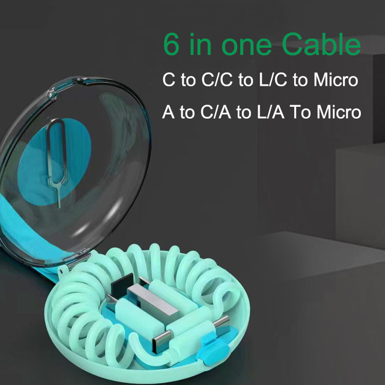 Bikkon USB Extension Spring Coiled Cable Male To Male
