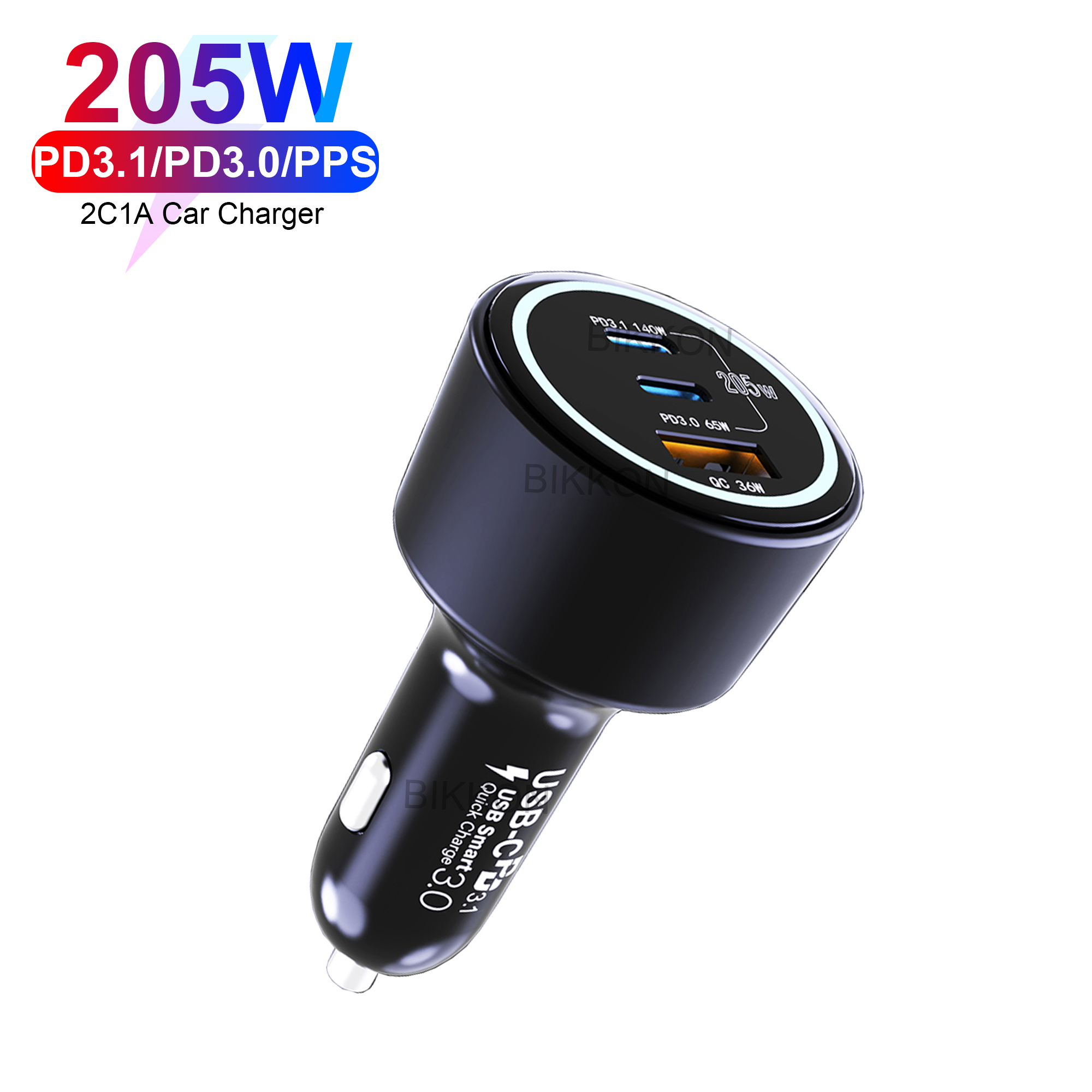 205W PD3.1 140W 2C1A Car Charger
